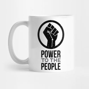 Raised Fist Power To The People Shirt Mug